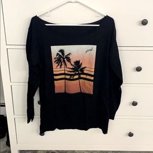 Off shoulder long sleeve top